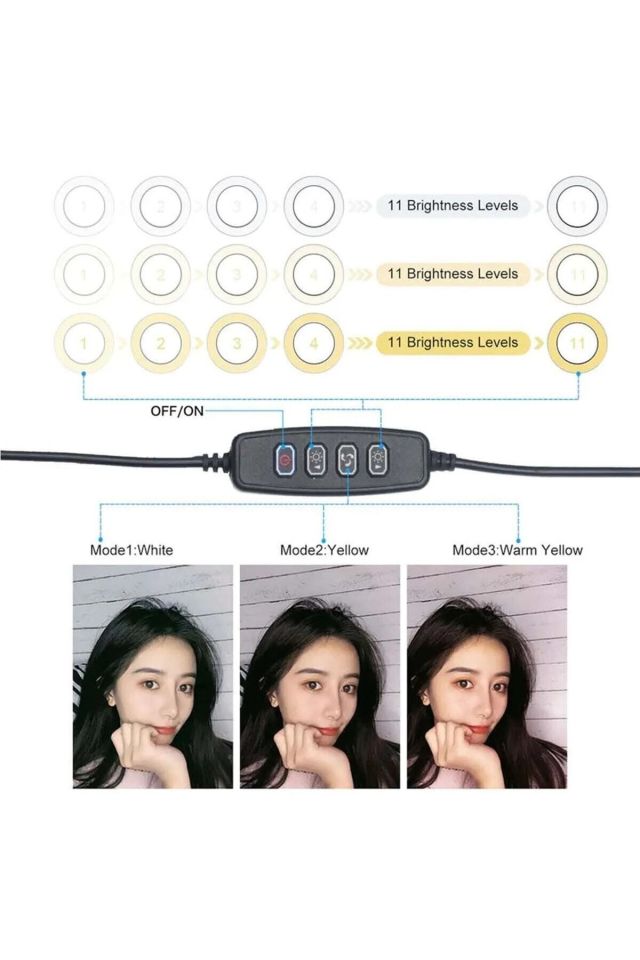 10 İnç Ring Light - Youtuber, Tiktok Çekim Işığı, Telefon Tutucu