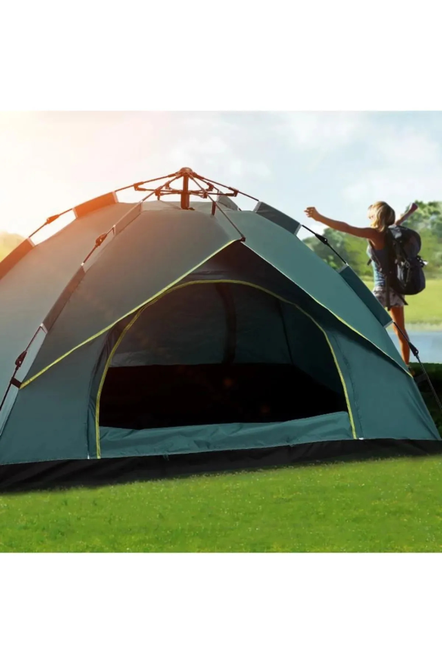 6 Kişilik Otomatik Çift Katmanlı Kamp Outdoor Plaj Piknik Çadırı