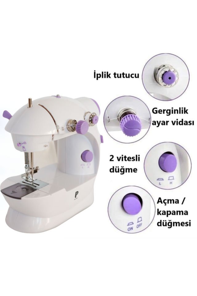 Pedallı Mini Ev Dikiş Makinesi