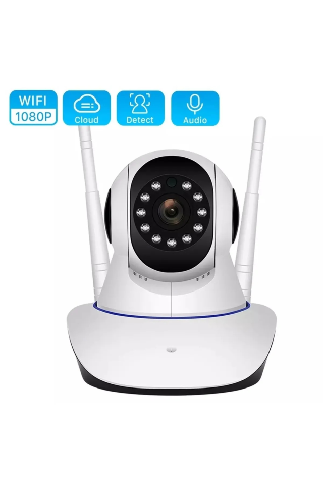 Gece Görüşlü Kablosuz Bebek Izleme Kamerası Wifi Ip Kamera - Beyaz