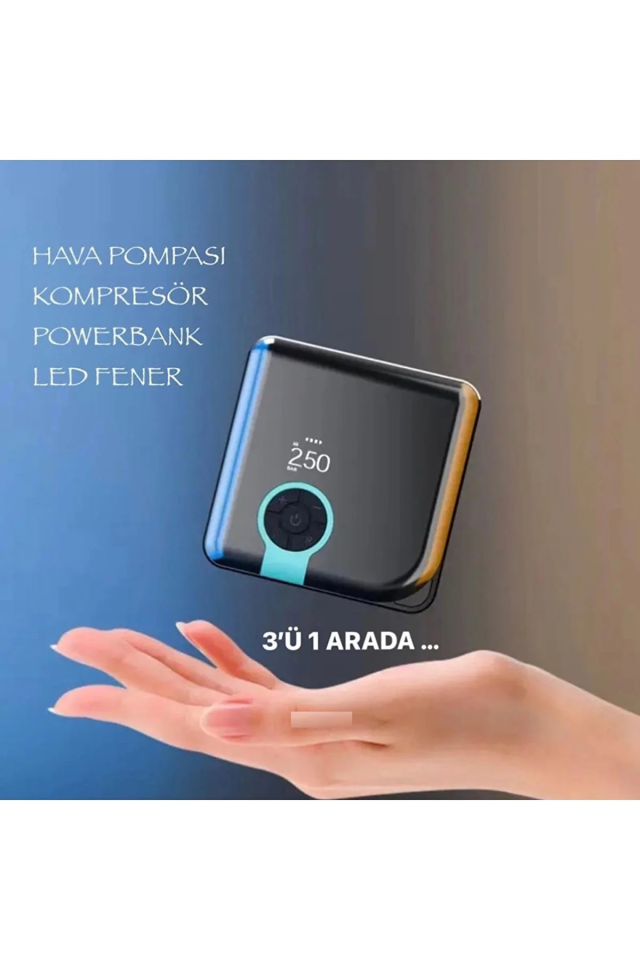 Araba Hava Kompresörü Lastik Şişirme Taşınabilir Şarjlı Elektrikli Dijital Hava Pompası