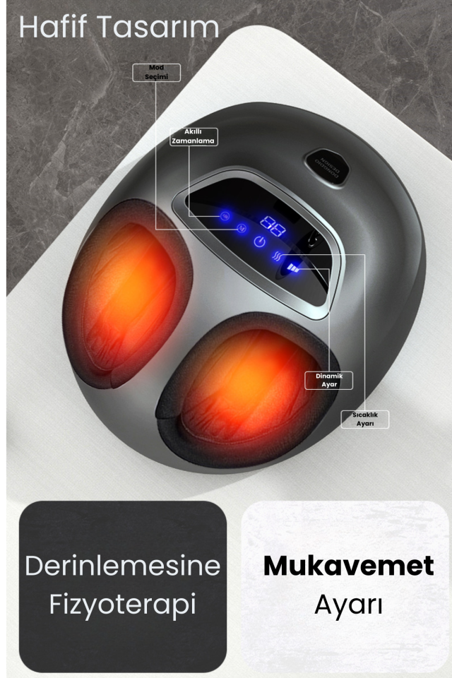 Kızılötesi Isıtma Tedavili Ayak Masajı Uzaktan Kumandalı