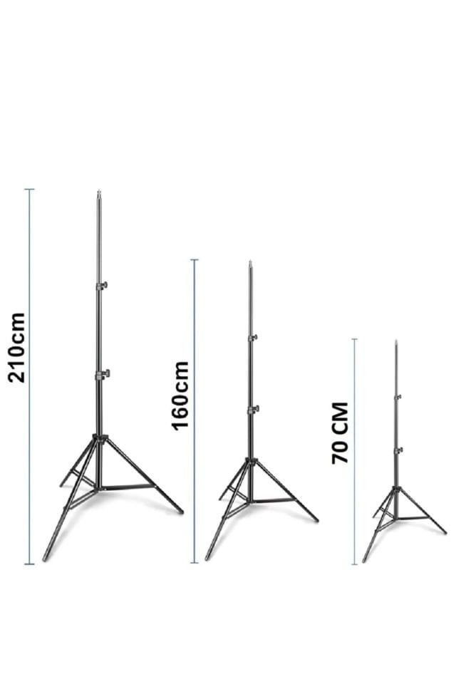 Işıklı Tripod Ring Light 14 Inç Tiktok Youtuber Çekim -  Telefon Tutucu Makyaj Işığı +2.1 Mt Tripod