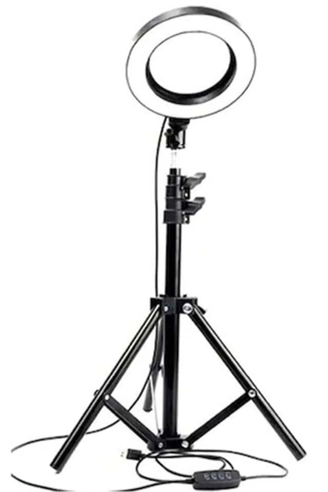 Işıklı Tripod Ring Light 14 Inç Tiktok Youtuber Çekim -  Telefon Tutucu Makyaj Işığı +2.1 Mt Tripod