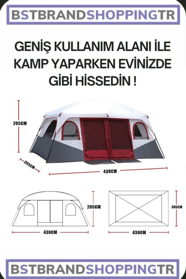 Bölmeli Kamp Çadırı/ Hızlı ve Kolay Kurulum/ Kamp Outdoor Plaj Piknik Çadırı /Eşsiz ve Dayanıklı
