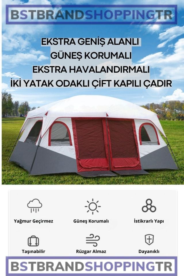 Bölmeli Kamp Çadırı/ Hızlı ve Kolay Kurulum/ Kamp Outdoor Plaj Piknik Çadırı /Eşsiz ve Dayanıklı