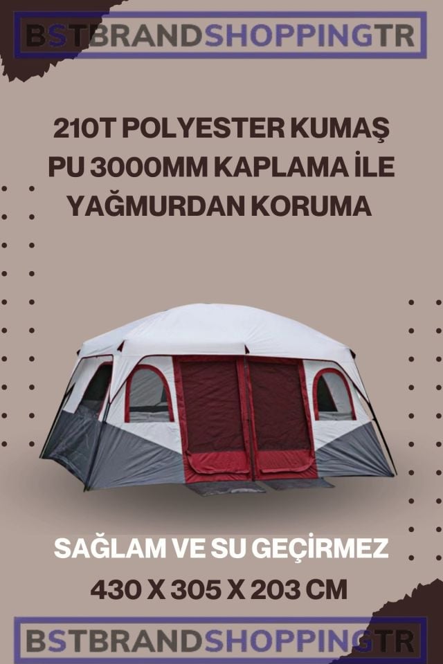 Bölmeli Kamp Çadırı/ Hızlı ve Kolay Kurulum/ Kamp Outdoor Plaj Piknik Çadırı /Eşsiz ve Dayanıklı
