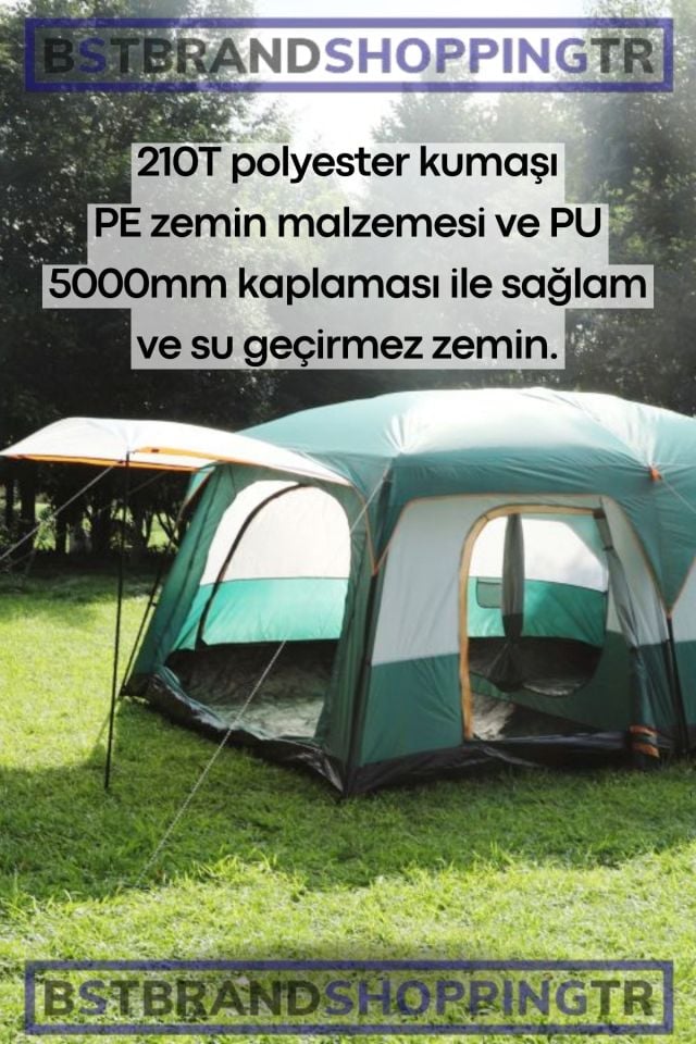 Geniş İç Hacimli Kamp Çadırı (430x305x203 cm) / Kamp Outdoor Plaj Piknik Çadırı /Eşsiz ve Dayanıklı