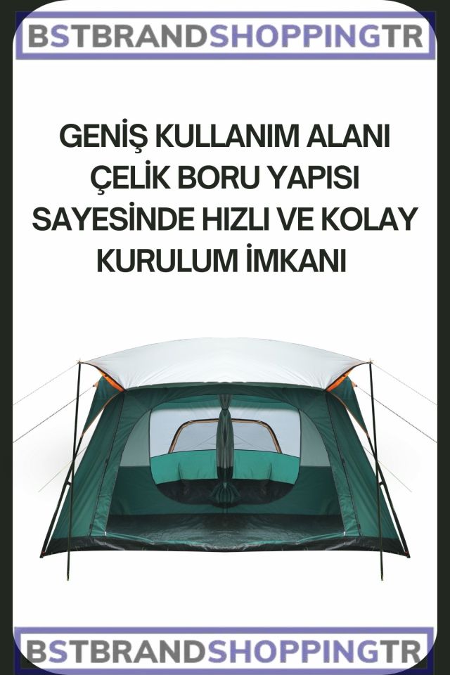 Geniş İç Hacimli Kamp Çadırı (430x305x203 cm) / Kamp Outdoor Plaj Piknik Çadırı /Eşsiz ve Dayanıklı