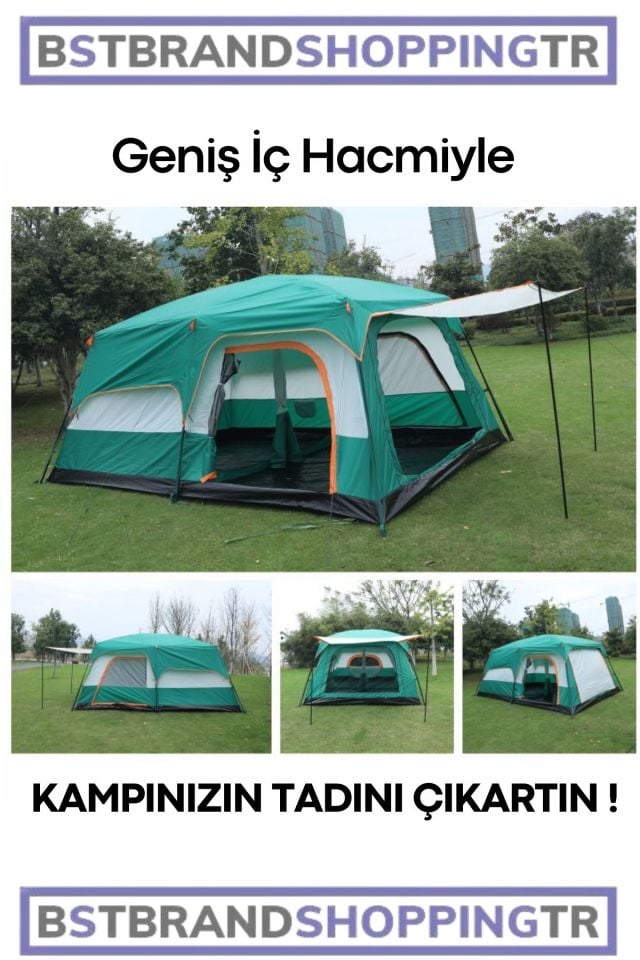 Geniş İç Hacimli Kamp Çadırı (430x305x203 cm) / Kamp Outdoor Plaj Piknik Çadırı /Eşsiz ve Dayanıklı