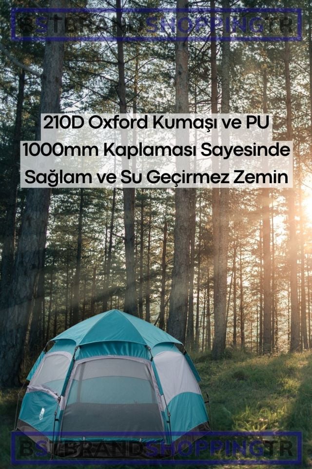4 Kişilik Kamp Çadırı / Kolay Kurulumlu / Kamp Outdoor Plaj Piknik Çadırı /Eşsiz Design