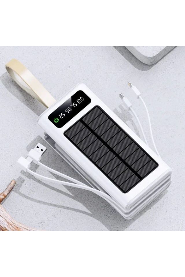 Lcd Göstergeli Powerbank - 30.000 Mah - Dahili Lightning Type-C, Mikro