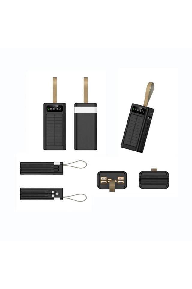 Lcd Göstergeli Powerbank - 30.000 Mah - Dahili Lightning Type-C, Mikro
