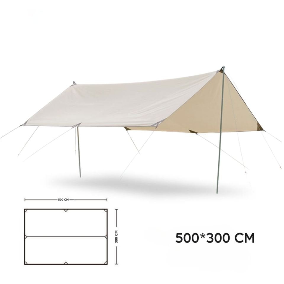 Güneşlik Tente Plaj, Kamp Dayanıklı Kumaş Su Geçirmez Gölgelik Çadır 500x300 Cm