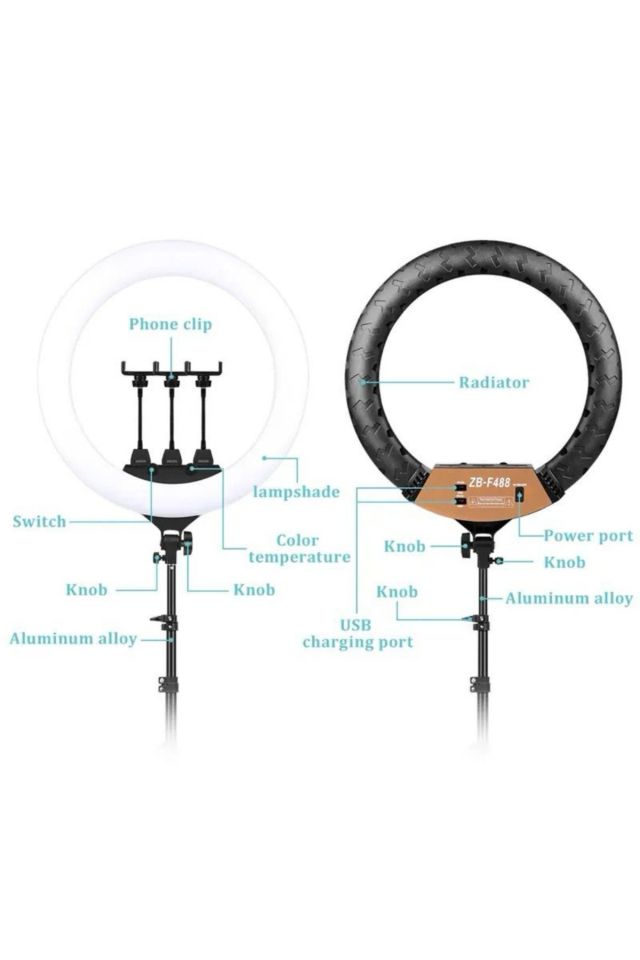 Lcd Ekranlı 18 Inç Profesyonel Stüdyo Işığı Ring Light(Influencer, Youtuber, Tiktok,Stüdyo Paneli)