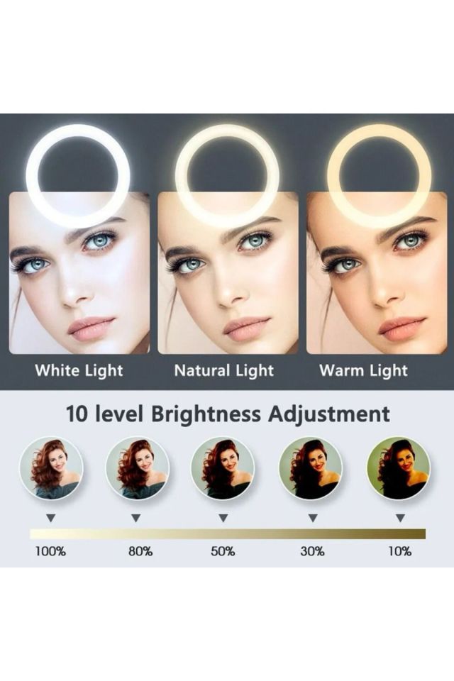Lcd Ekranlı 18 Inç Profesyonel Stüdyo Işığı Ring Light(Influencer, Youtuber, Tiktok,Stüdyo Paneli)