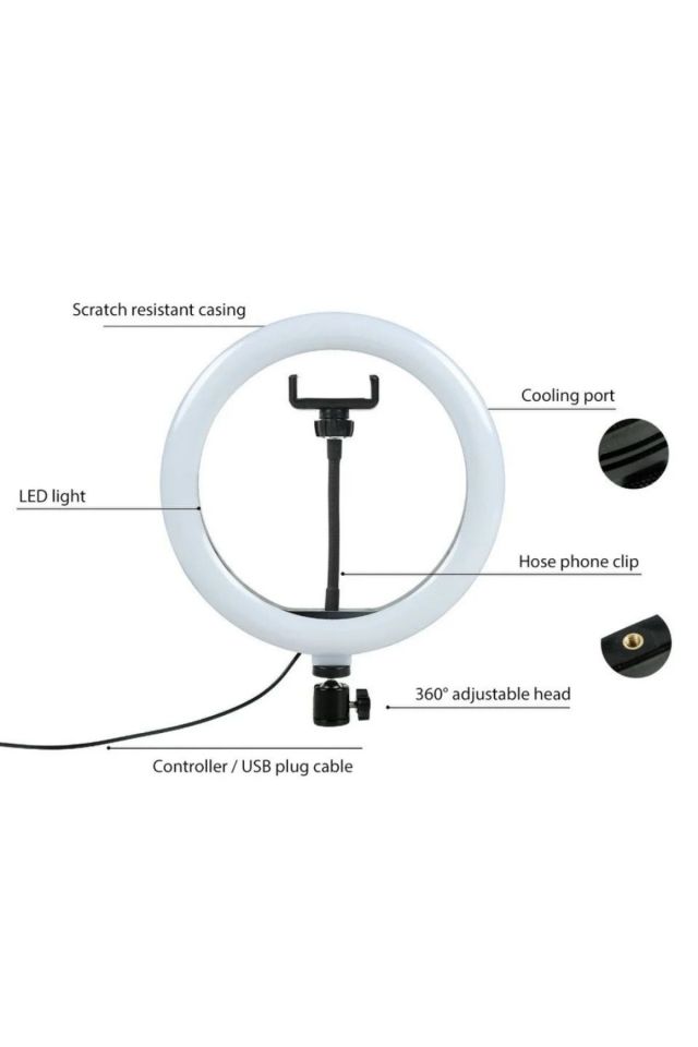 Lcd Ekranlı 18 Inç Profesyonel Stüdyo Işığı Ring Light(Influencer, Youtuber, Tiktok,Stüdyo Paneli)