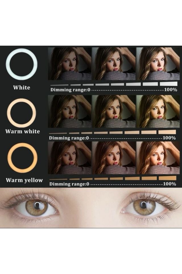 Lcd Ekranlı 21 Inç Profesyonel Stüdyo Işığı Ring Light (56 Cm)