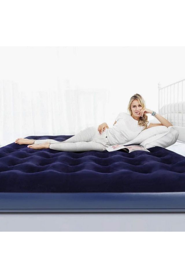Çift Kişilik Şişme Yatak (191cm X 137cm X 22 Cm) -Unisex Lacivert