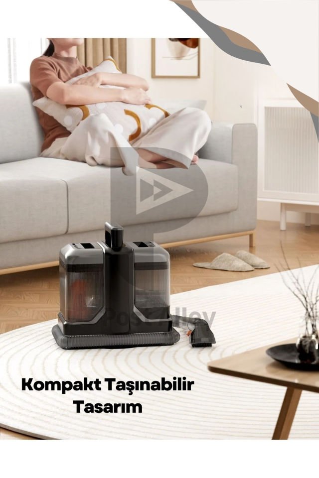 Halı, Koltuk ve Araç İçi Leke Temizleme Makinesi Gri