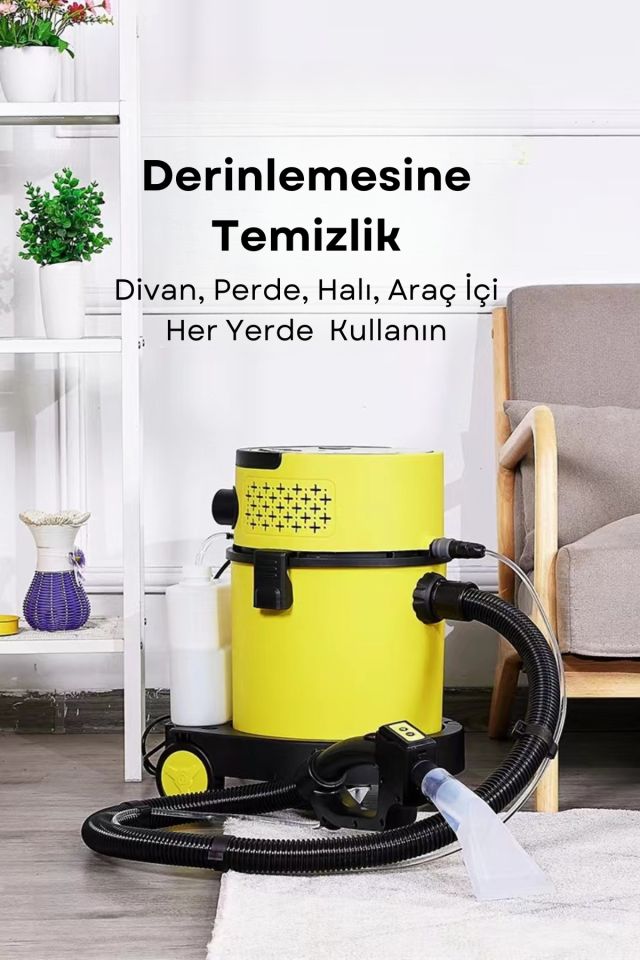 Vakumlu Halı Yıkama Makinesi / 1200 W ( Dış mekan, otel, garaj, ticari ve ev kullanımı )