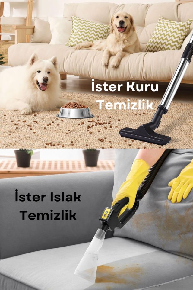 Vakumlu Halı Yıkama Makinesi / 1200 W ( Dış mekan, otel, garaj, ticari ve ev kullanımı )