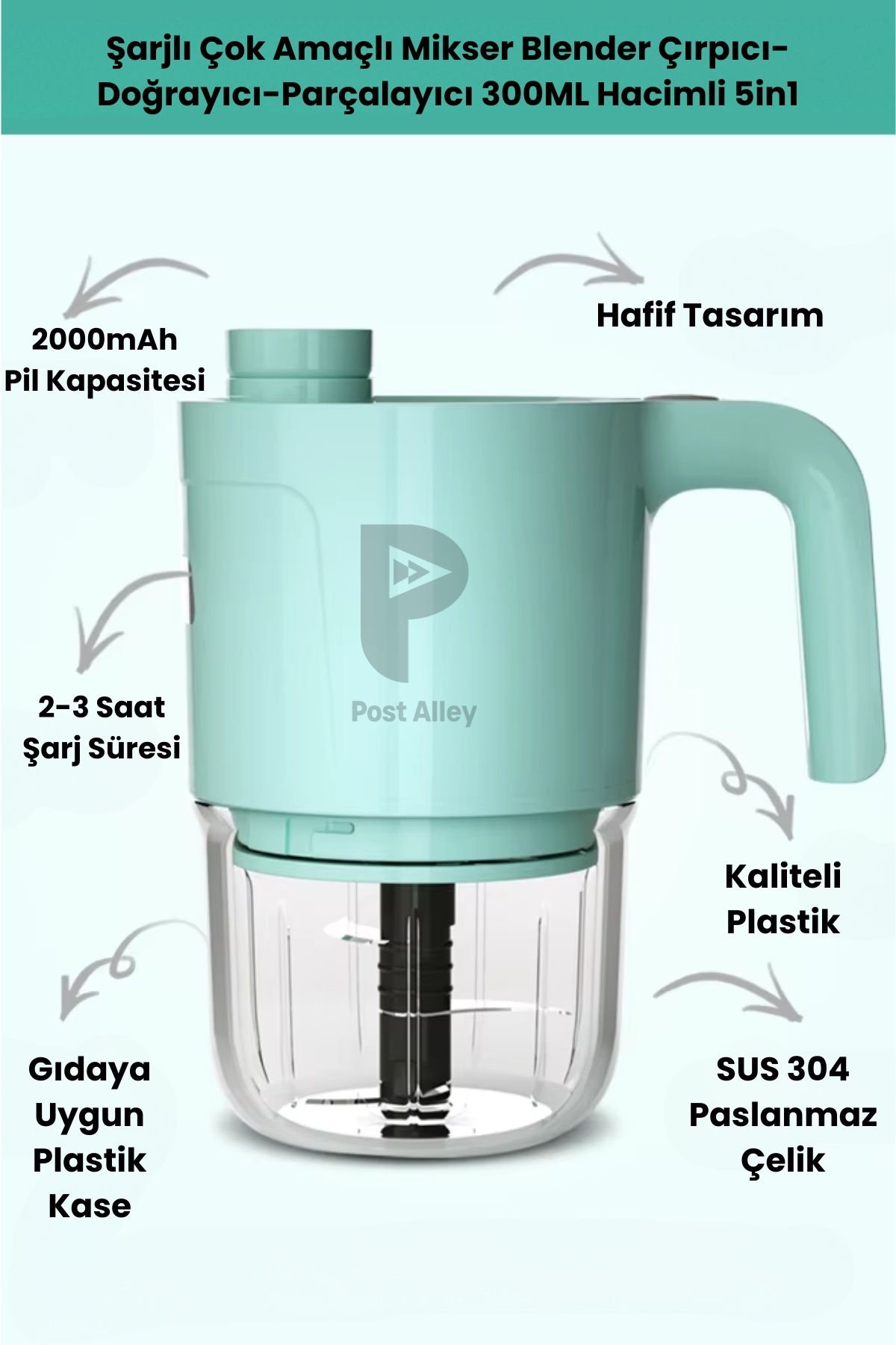 Şarjlı Mikser Blender Çırpıcı