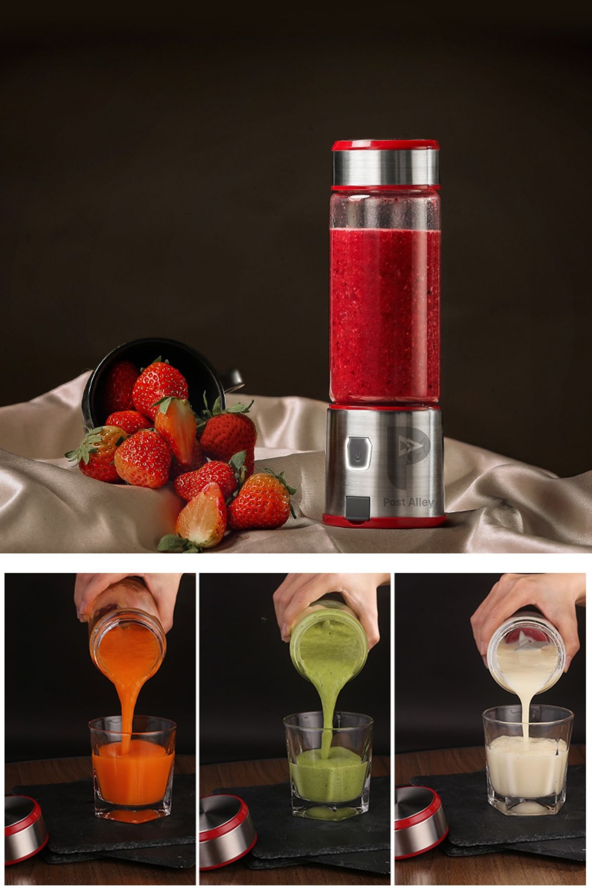 Şarjlı 6 Bıçaklı Paslanmaz Çelik Buz Kırabilen Kişisel Blender (450 Ml )