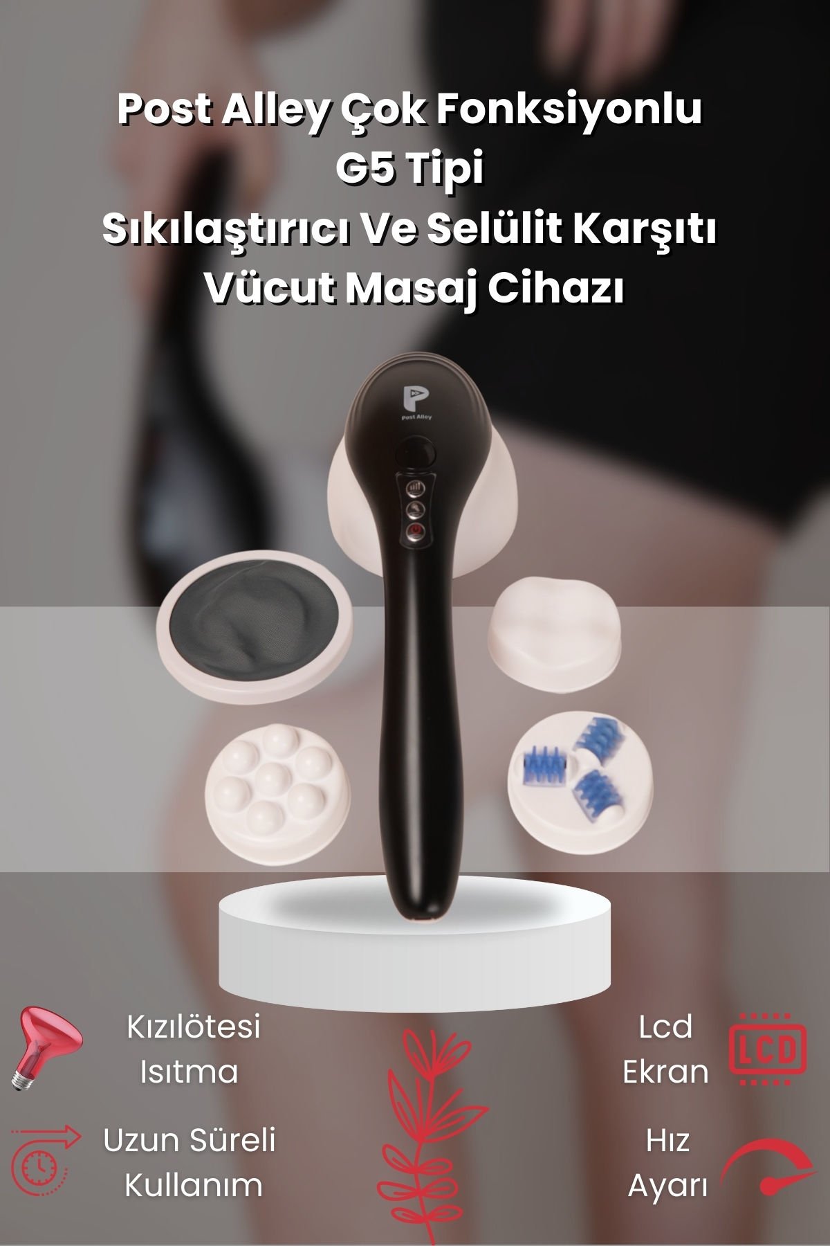 Çok Fonksiyonlu G5 Tipi Sıkılaştırıcı Ve Selülit Karşıtı Zaman Ayarlı Şarjlı Vücut Masaj Cihazı