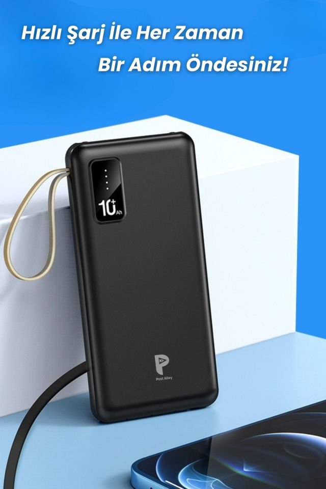 10000 mAh Powerbank Led Işıklı