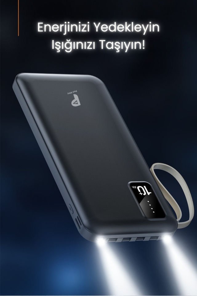 10000 mAh Powerbank Led Işıklı