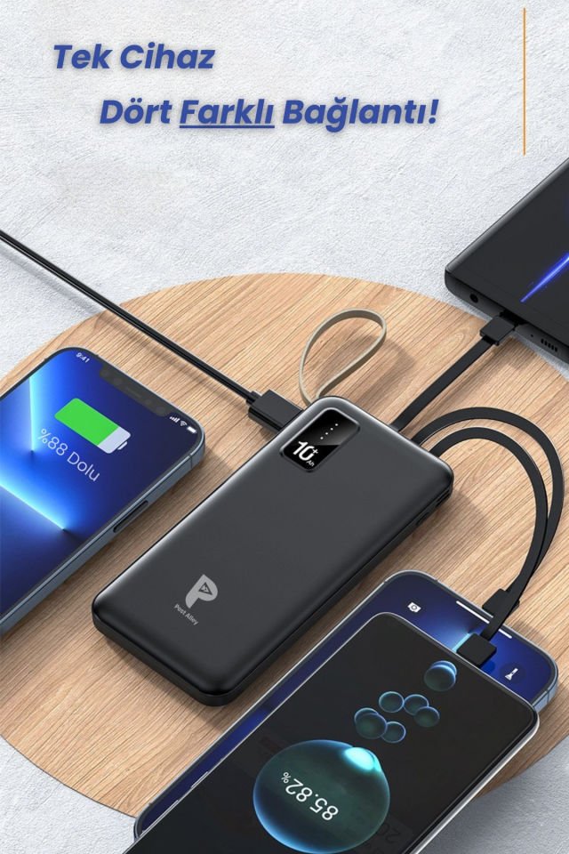 10000 mAh Powerbank Led Işıklı