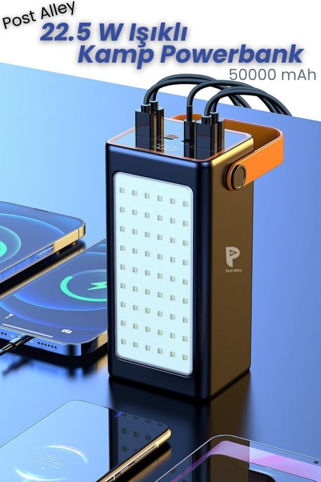 Yüksek Güçlü Powerbank Kamp İçin İdeal 50.000 mAh