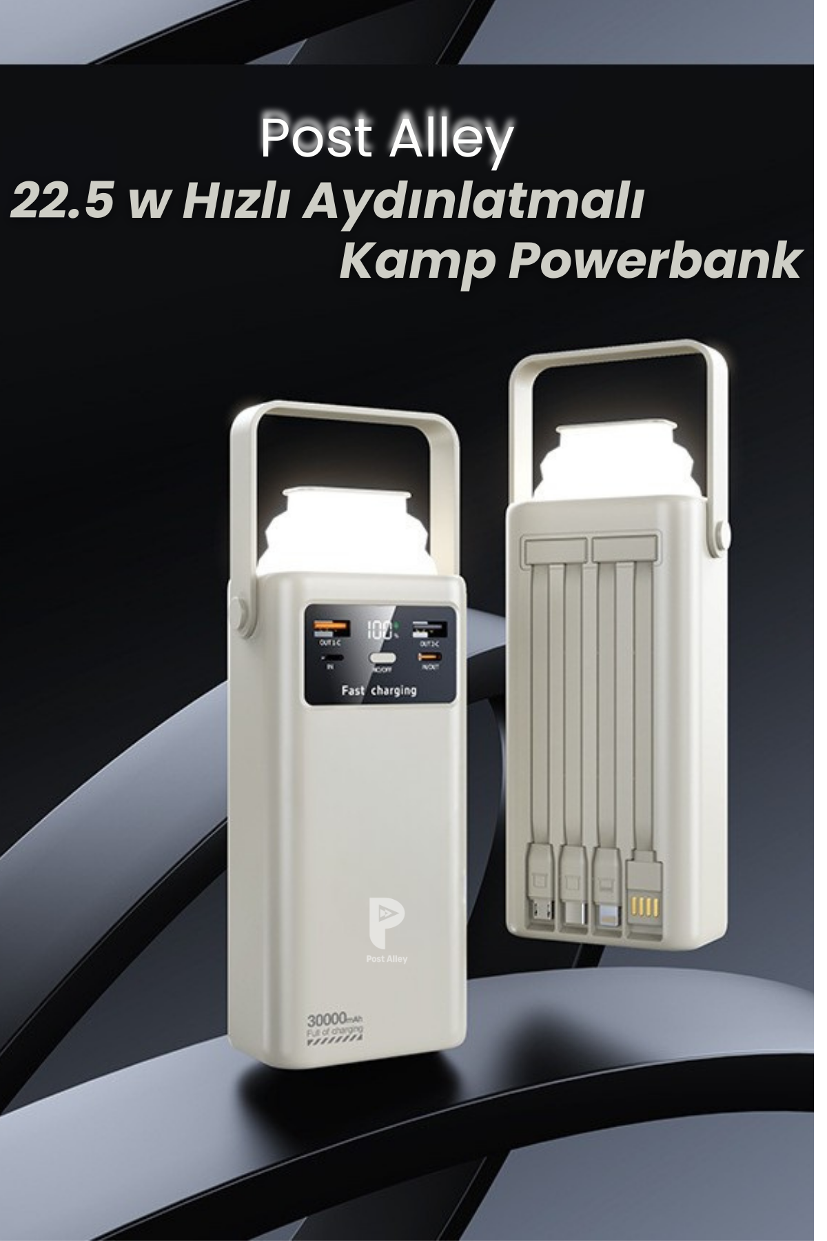 Hızlı Şarj Özellikli Powerbank 30.000 mAh Kamp İçin İdeal Kullanım