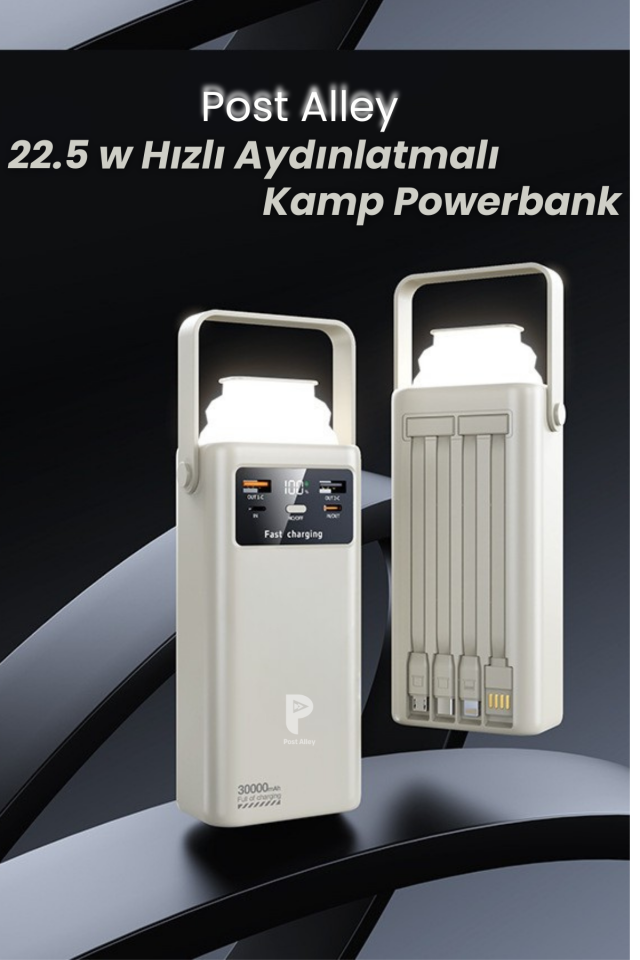 Hızlı Şarj Özellikli Powerbank 30.000 mAh Kamp İçin İdeal Kullanım