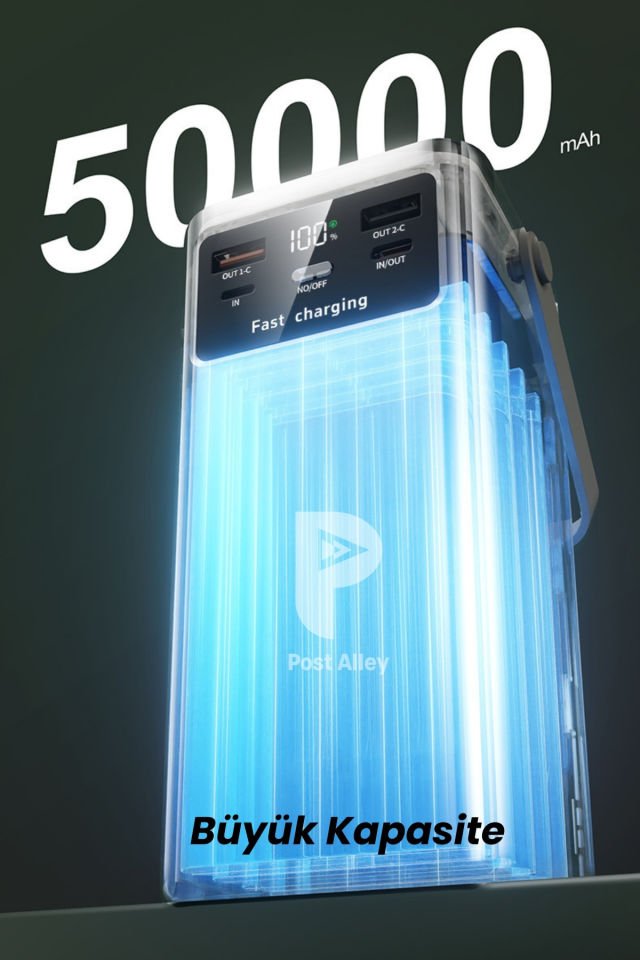Hızlı Şarj Özellikli Powerbank 50.000 mAh Kamp İçin İdeal Kullanım