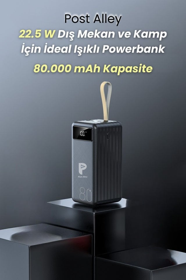Hızlı Şarj Özellikli Powerbank 80.000 mAh Kamp İçin İdeal Kullanım