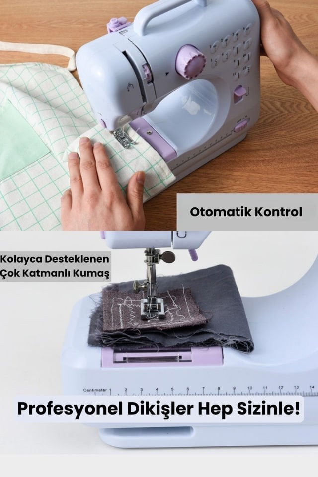 12 Fonksiyonlu Profesyonel Dikiş Makinesi Dikiş Çantalı
