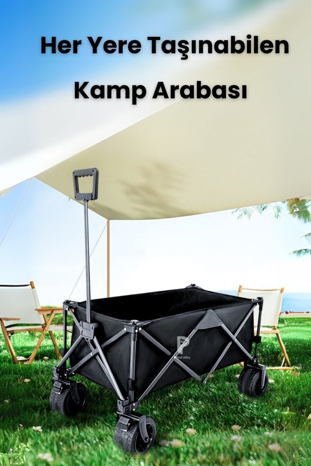 Katlanabilir, Taşınabilir, Vagon Masalı, Metal Kamp Ve Piknik Taşıma Pazar Arabası