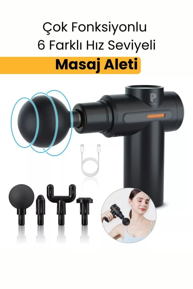 Taşınabilir Masaj Aleti- Sessiz Çalışma Kas Terapisi