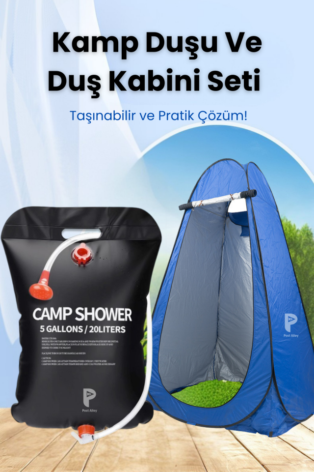 Kamp Duşu ve Mavi Duş Kabini Seti