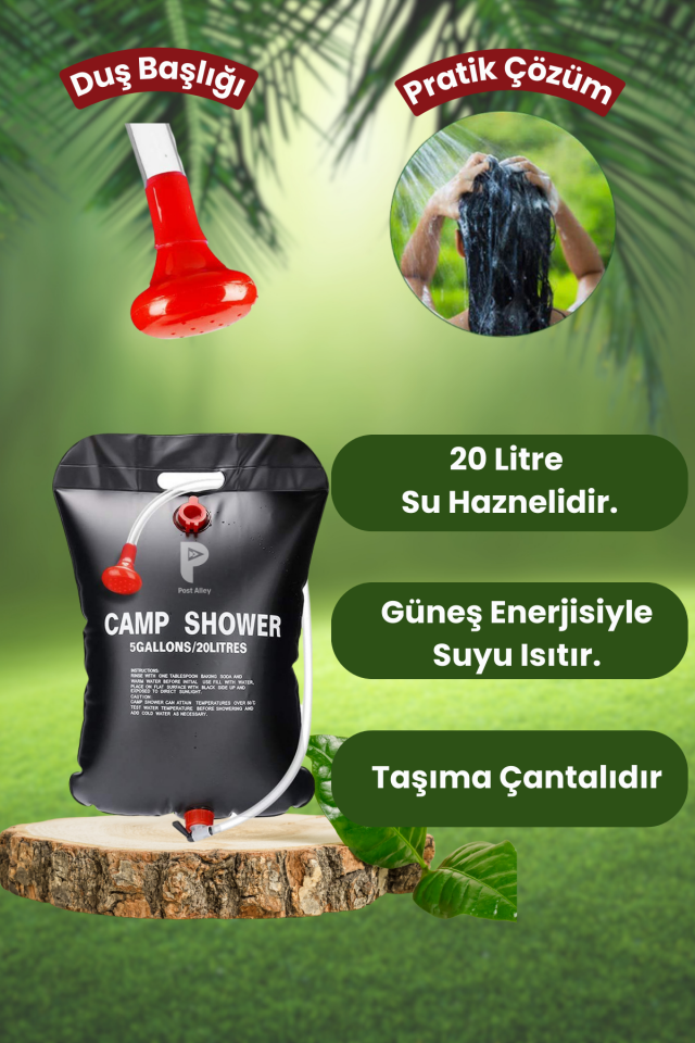 Kamp Duşu ve Yeşil Duş Kabini Seti