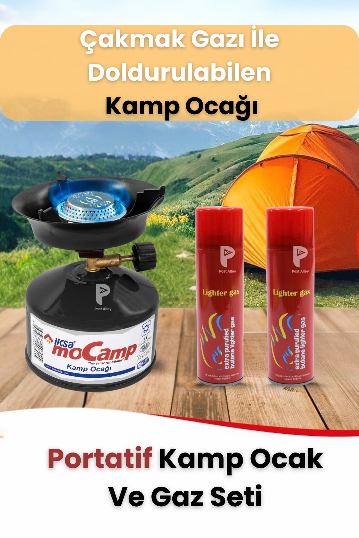 Portatif Kamp Ocak ve Gaz Seti