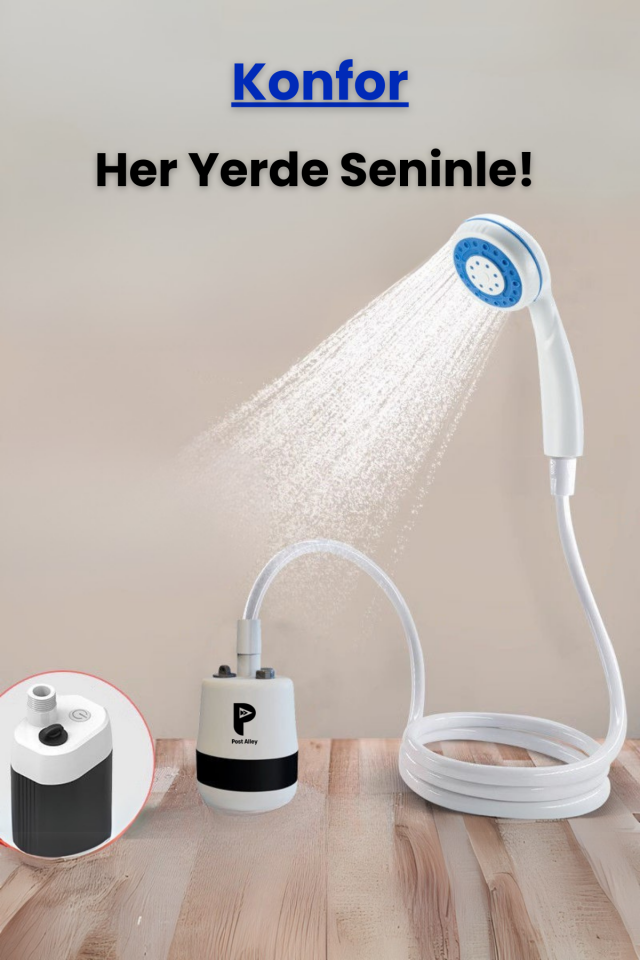 Şarjlı Otomatik Kamp Duş Başlığı