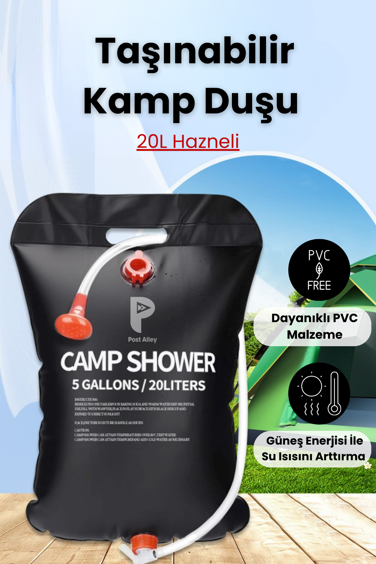 Kamp Duşu 20 LT Taşınabilir