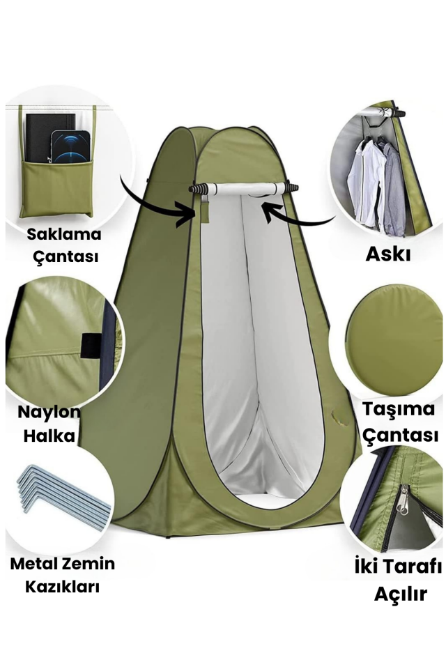 Kamp Duş Kabini ve Otomatik Kamp Duş Başlığı