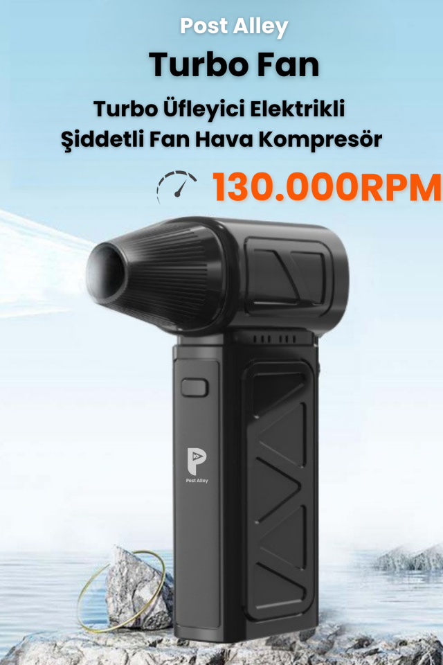 Turbo Üfleyici Elektrikli Şiddetli Fan Hava Kompresör 130.000 RPM Mangal Barbekü Fanı