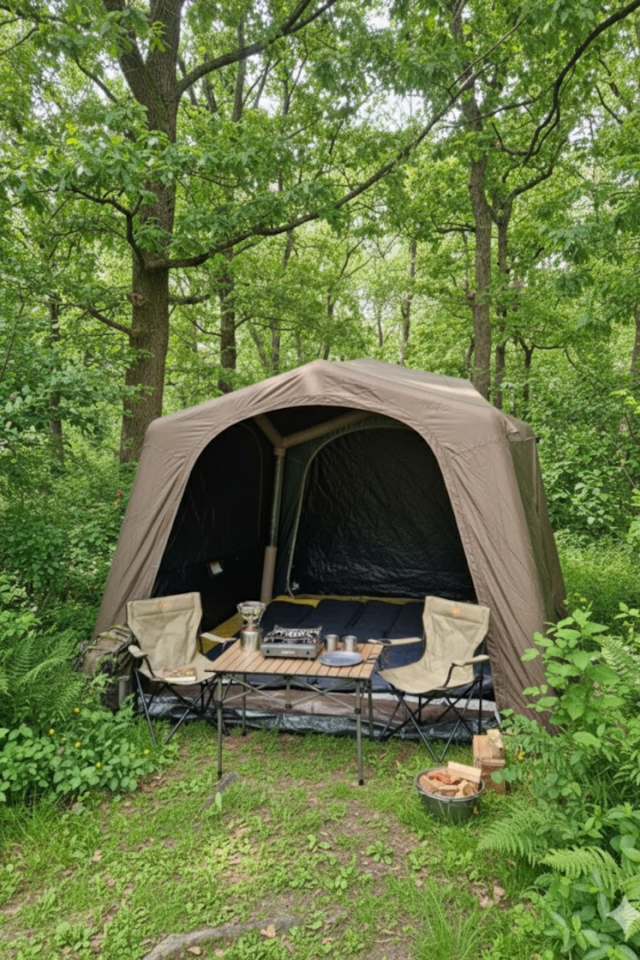 8-10 Kişilik Baca Çıkışlı Fresh&Black Şişme Çadır 290X290X220CM