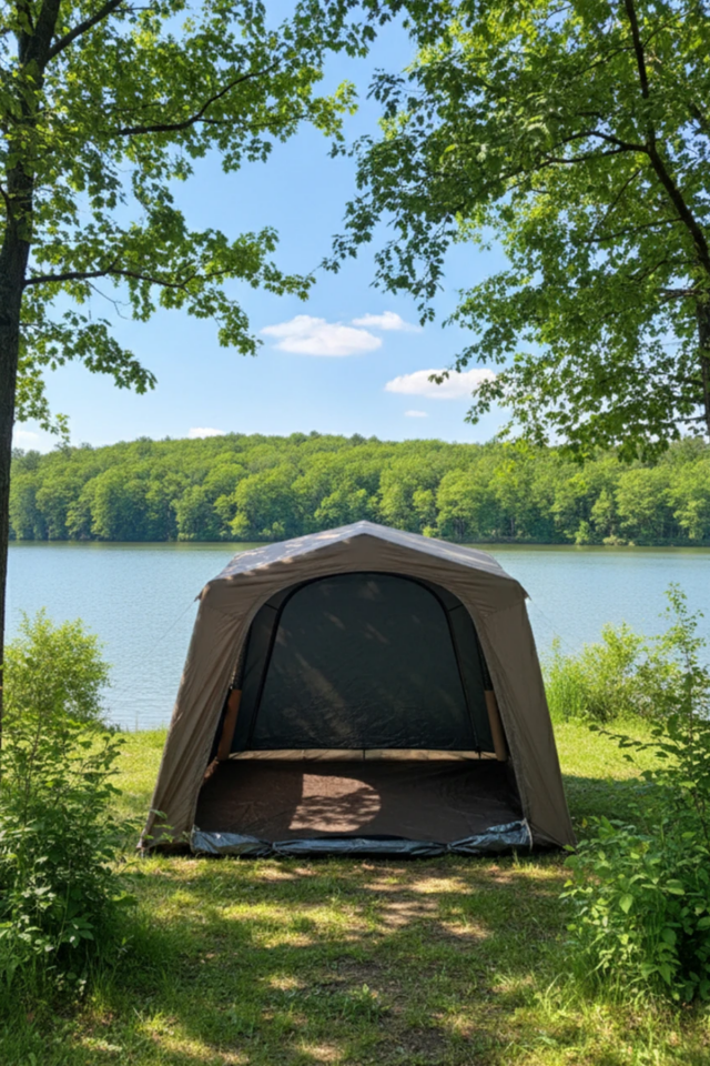 8-10 Kişilik Baca Çıkışlı Fresh&Black Şişme Çadır 290X290X220CM