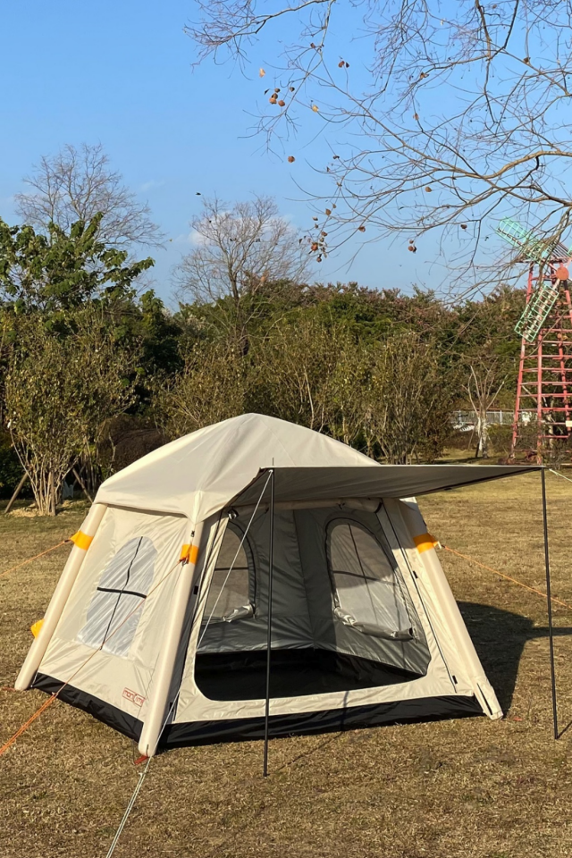 6 Kişilik Şişme Pratik Tenteli Kamp Çadırı (240x240x175)